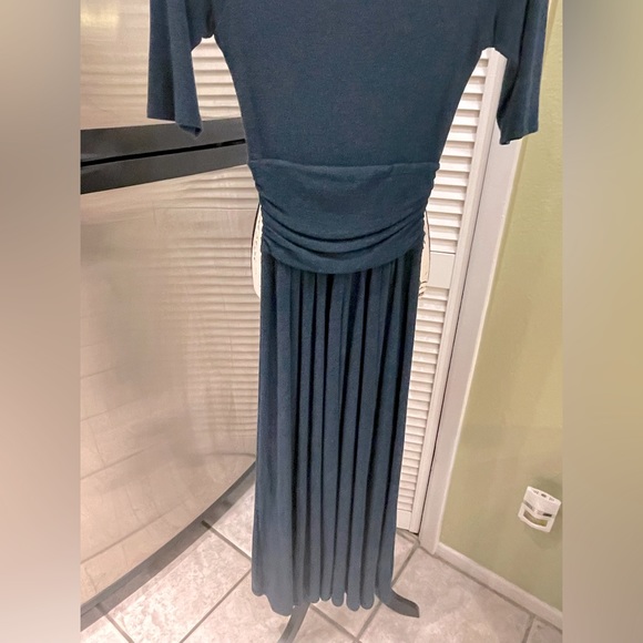 Bordeaux Anthropologie Short Sleeve Cinch Waist Lightweight Sweater Maxi S/P SP - Picture 8 of 16